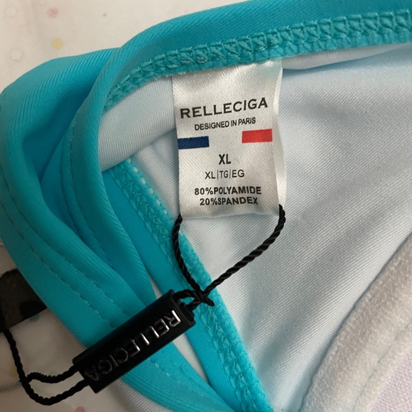 NWT Relleciga One Piece Push-Up Bikini Top only in a lovely blue shade. Size XL - Picture 5 of 7